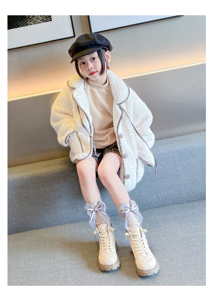 JN6929 - Bốt chần trám cao cổ nhiều màu cho bé size 26-36