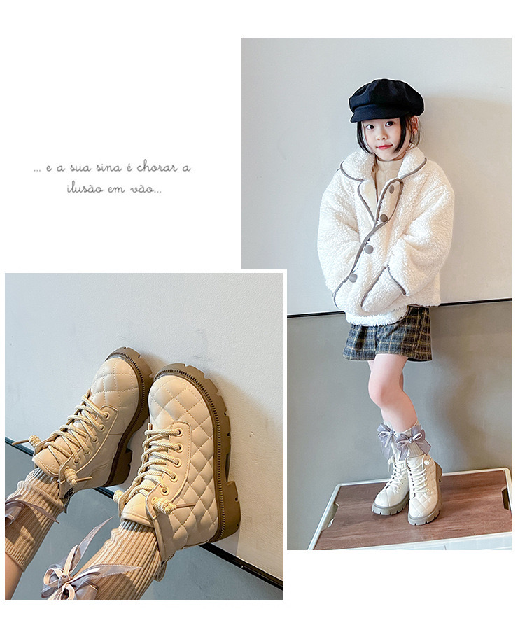 JN6929 - Bốt chần trám cao cổ nhiều màu cho bé size 26-36