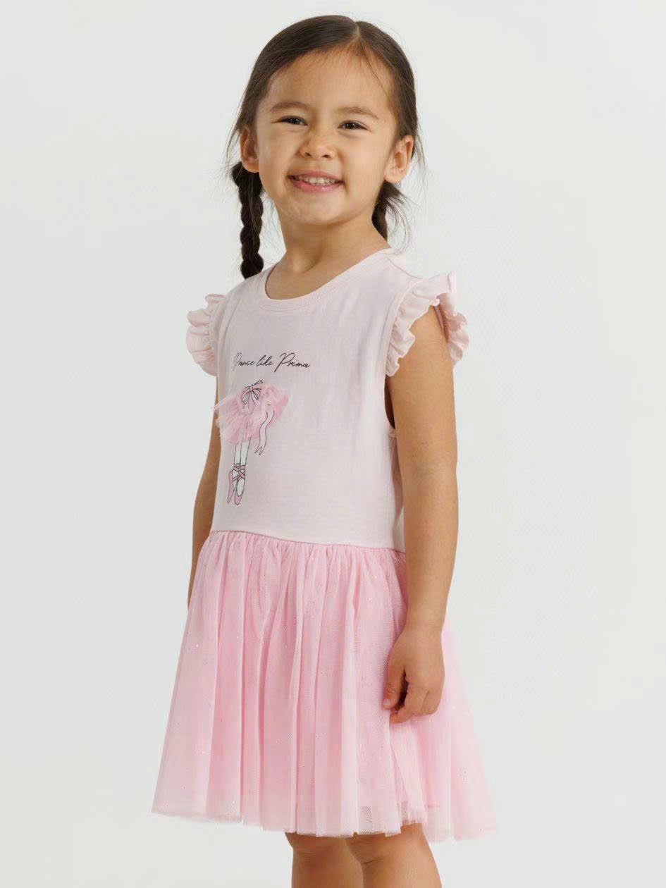 Váy cotton Delta dư xịn phối chân ren mềm nhiều màu bé gái size 2-10y