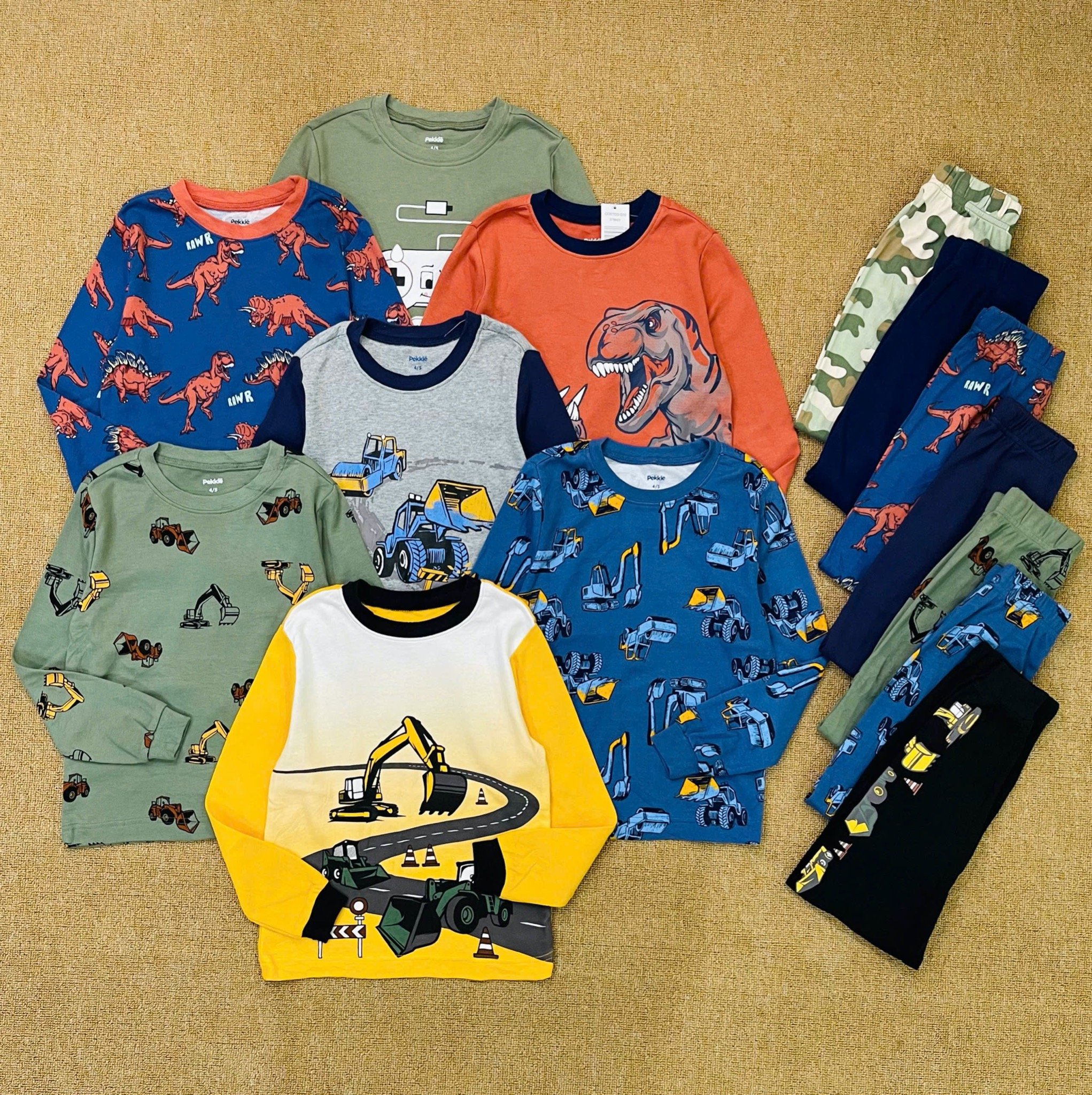 Bộ cotton Pekkle dư xịn bé trai size 2-12y