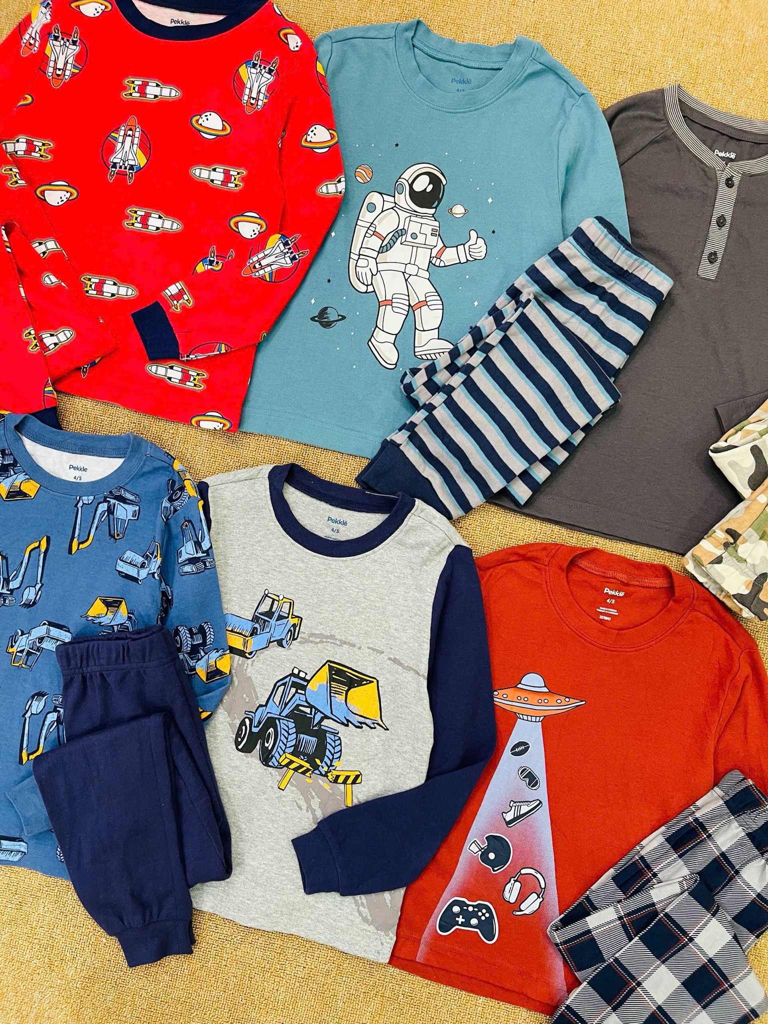 Bộ cotton Pekkle dư xịn bé trai size 2-12y