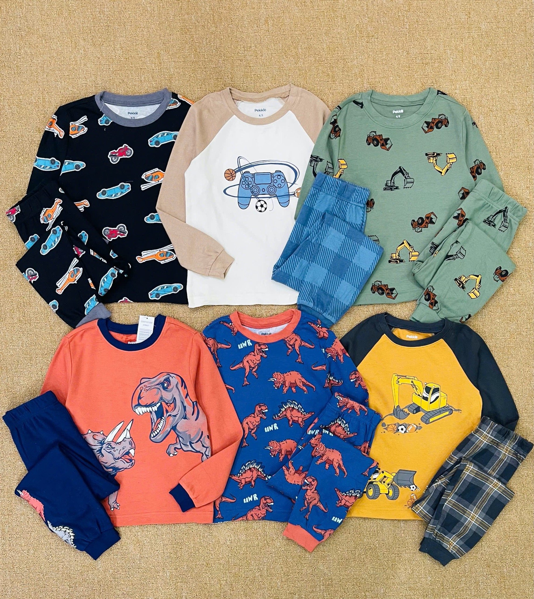 Bộ cotton Pekkle dư xịn bé trai size 2-12y