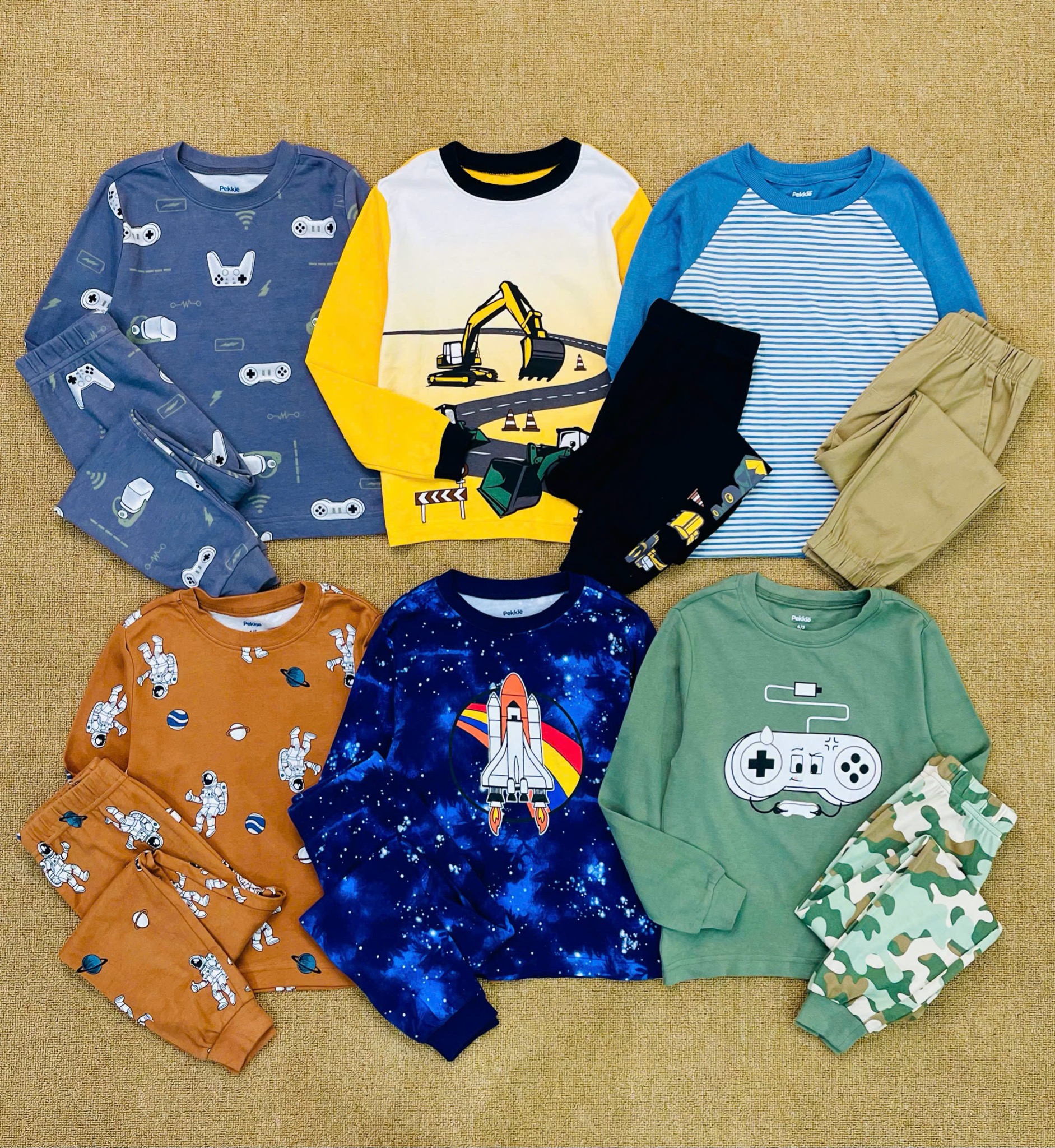 Bộ cotton Pekkle dư xịn bé trai size 2-12y