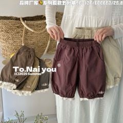 600653 - Quần kaki QC dáng ngố thêu gấu nhiều màu bé gái size 90-130