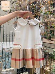 JJ 4682 - Váy Jam & Jenny cotton phối chân kẻ BBR bé gái size 2-12y