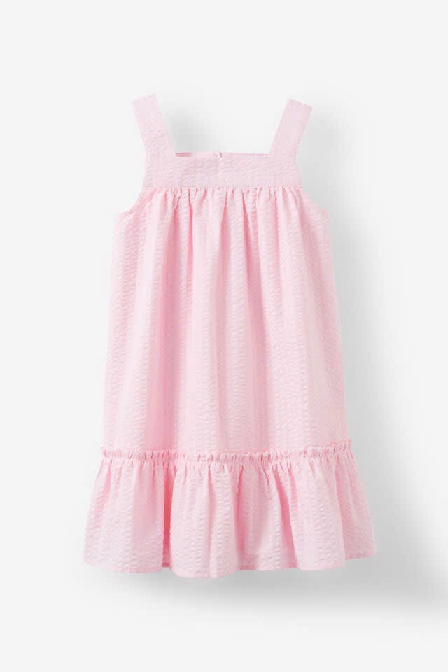 Váy thô 2 dây Cotton 2 màu hồng / Kitty hoa cam size 2 - 10y