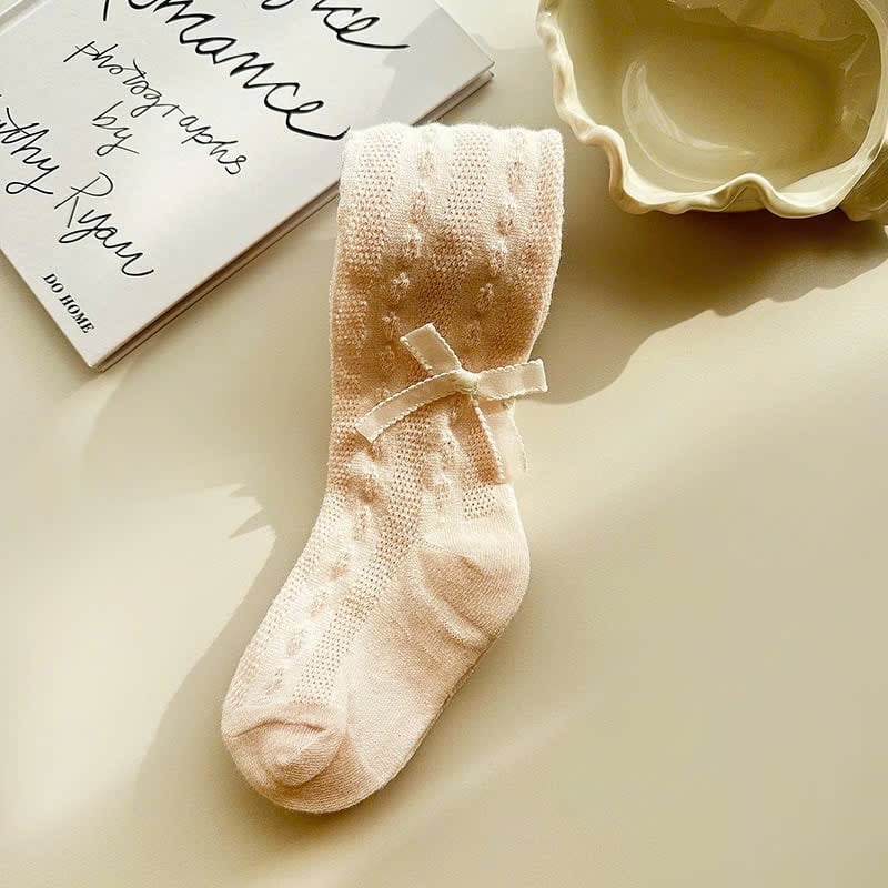 Quần tất lưới đính nơ nhiều màu cho bé gái size 80-145cm