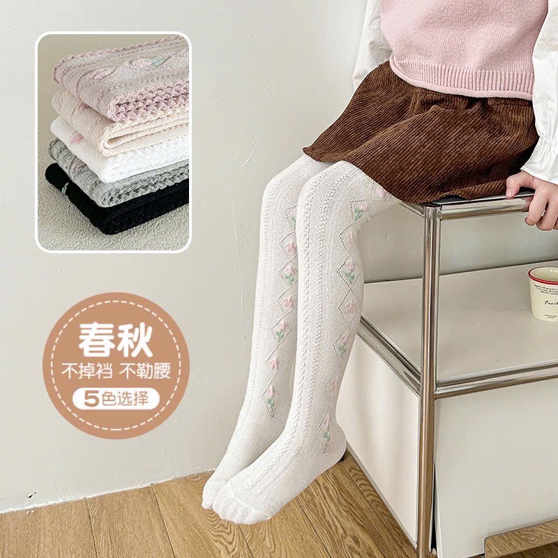 Quần tất hoạ tiết hoa nhiều màu cho bé gái size 90-140