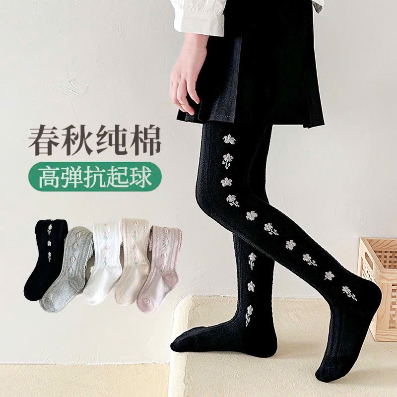 Quần tất hoạ tiết hoa nhiều màu cho bé gái size 90-140