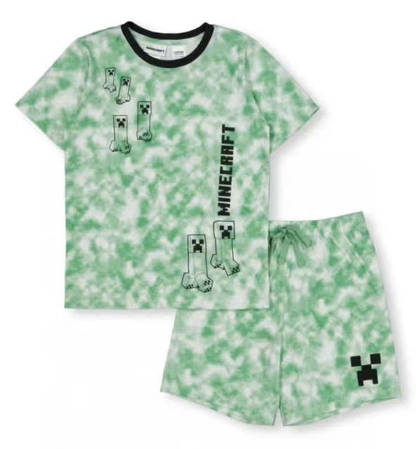 Bộ cotton Minecraft nhiều hình cho bé trai size 6-14y