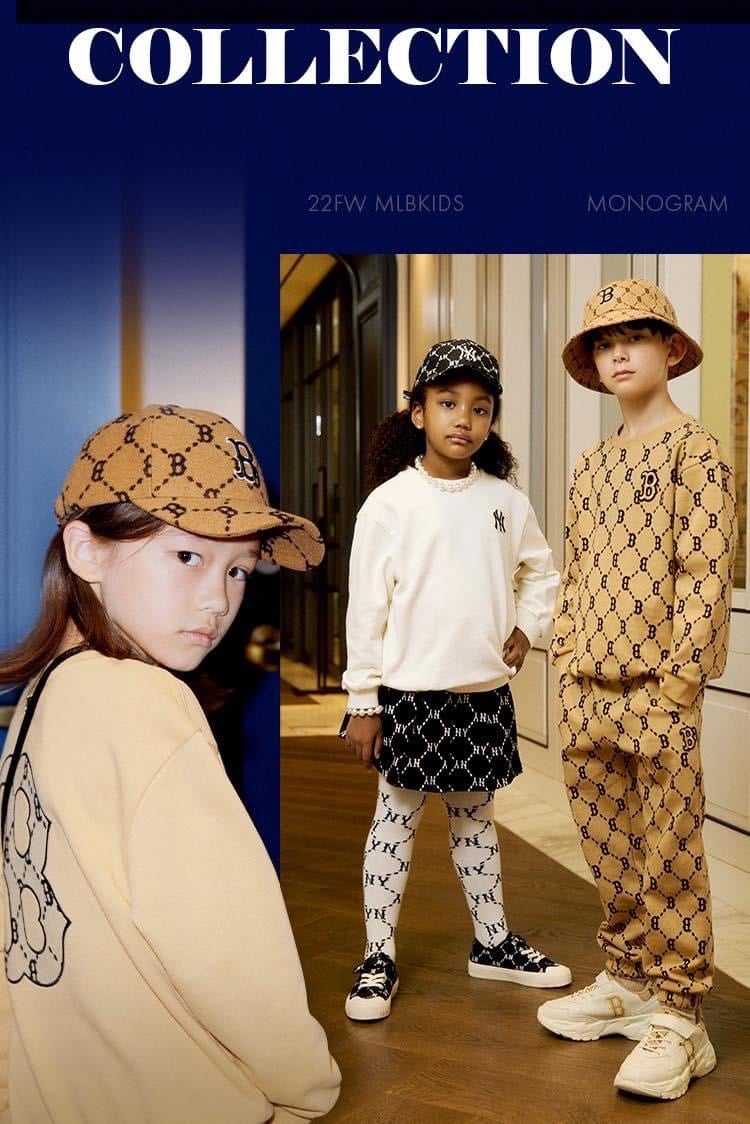Giày M.L.B Kids PlayBall Dia Monogram RedSox 2 màu đen/nâu