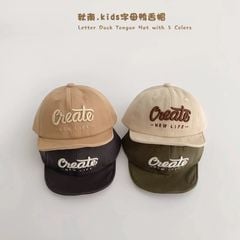 Mũ lưỡi le vành mềm Create nhiều màu BTBG size 6m-2y