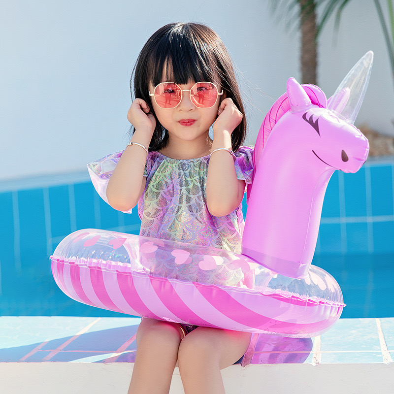 Phao bơi ngựa unicorn sọc 2 màu