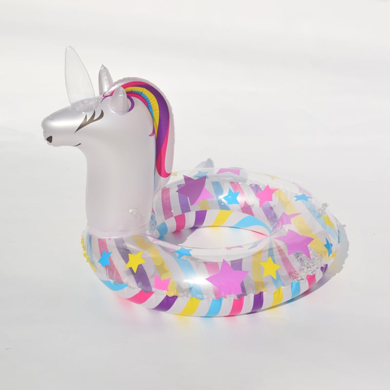 Phao bơi ngựa unicorn sọc 2 màu