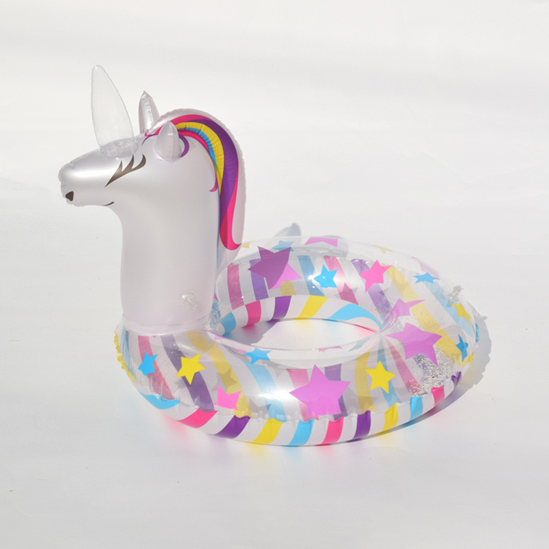 Phao bơi ngựa unicorn sọc 2 màu