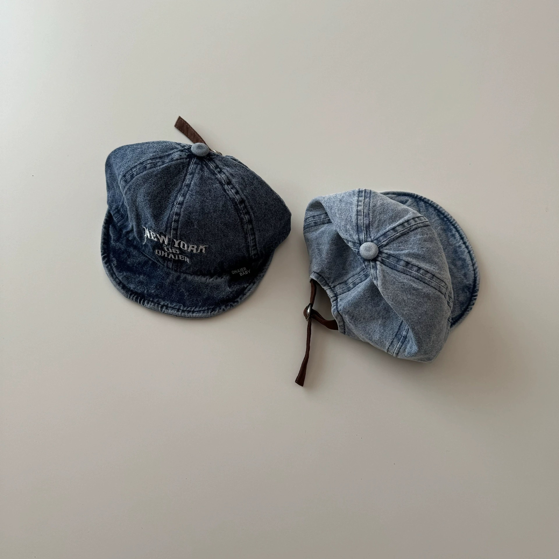 Mũ lưỡi le vành mềm denim Newyork BTBG size 3m-2y