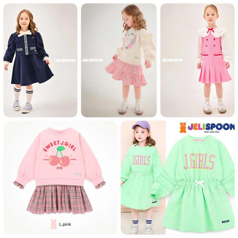 Váy nỉ da cá xuất Hàn nhiều mẫu cho bé size 100-150