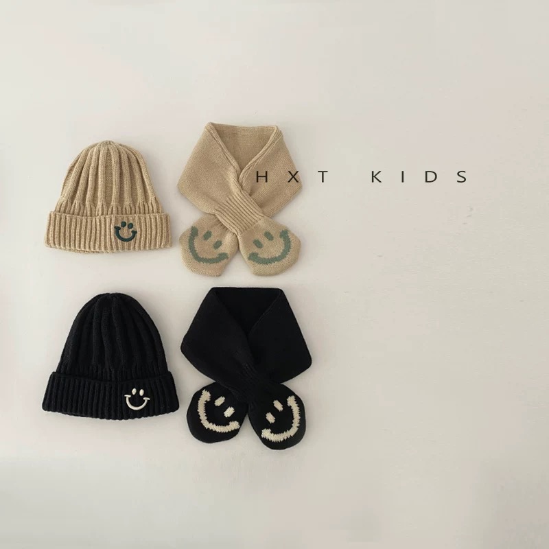 Set khăn + mũ mặt cười nhiều màu BTBG size 1-5y