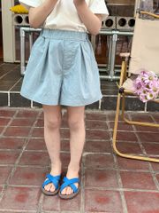 Quần short kaki AMBB ống rộng 2 màu be/xanh bé gái size 120-170