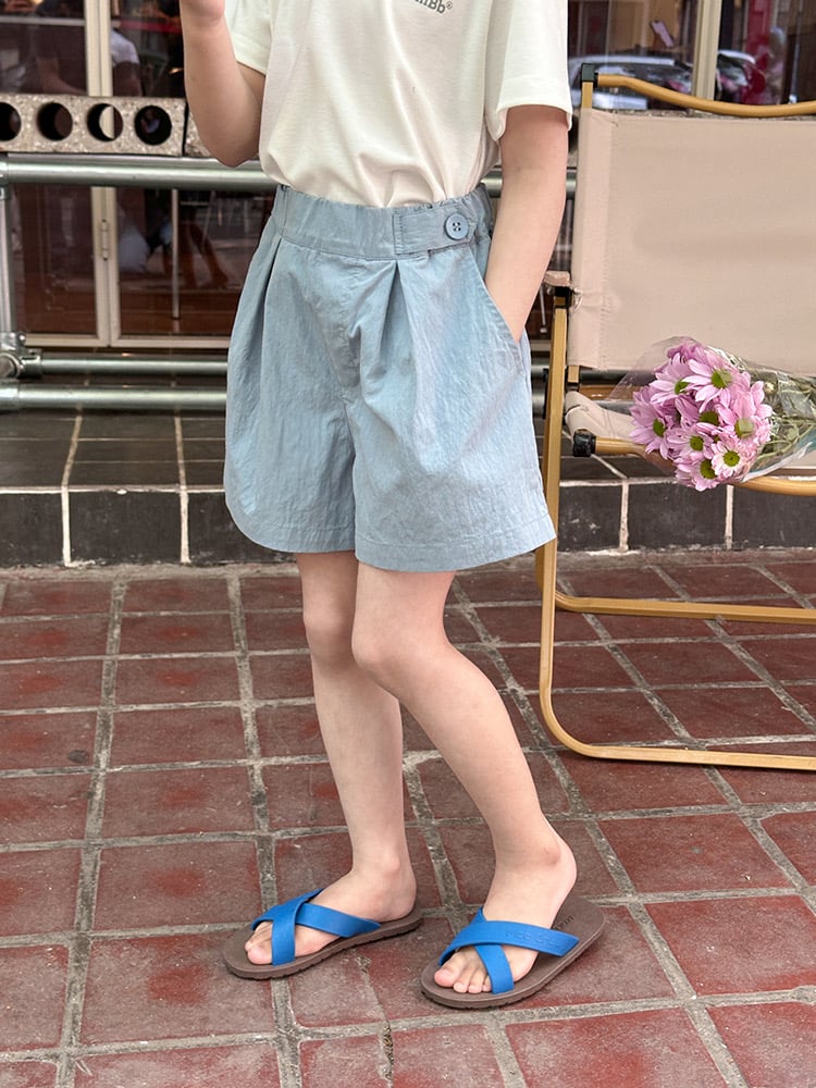 Quần short kaki AMBB ống rộng 2 màu be/xanh bé gái size 120-170