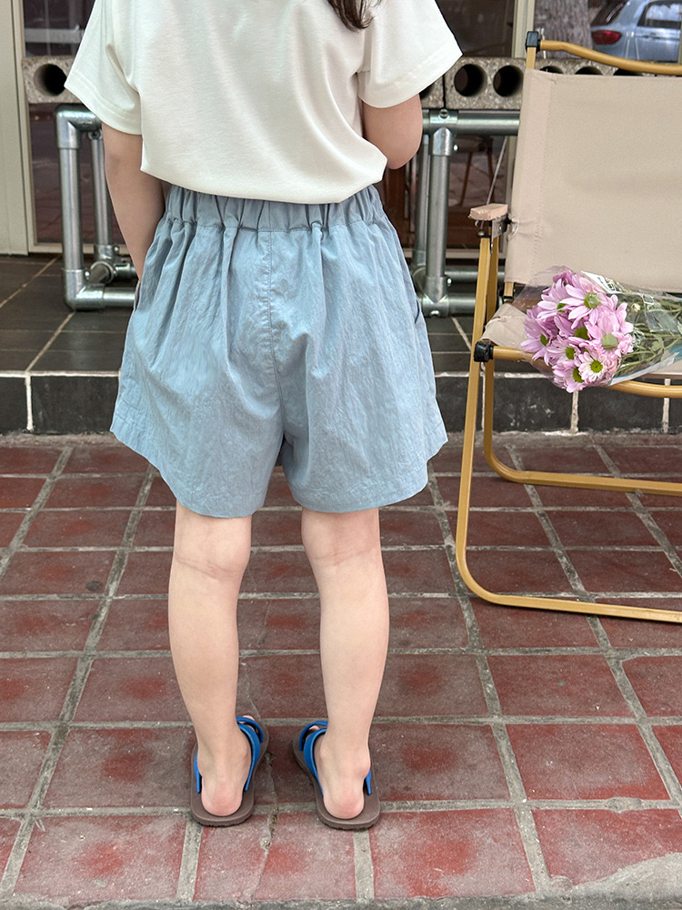Quần short kaki AMBB ống rộng 2 màu be/xanh bé gái size 120-170