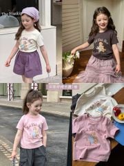 Áo cotton Ambb Loli Little Bear 3 màu bé gái size 90-170