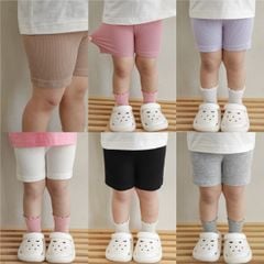 Quần legging đùi thun tăm 5 màu Bé Gái size 80 - 140