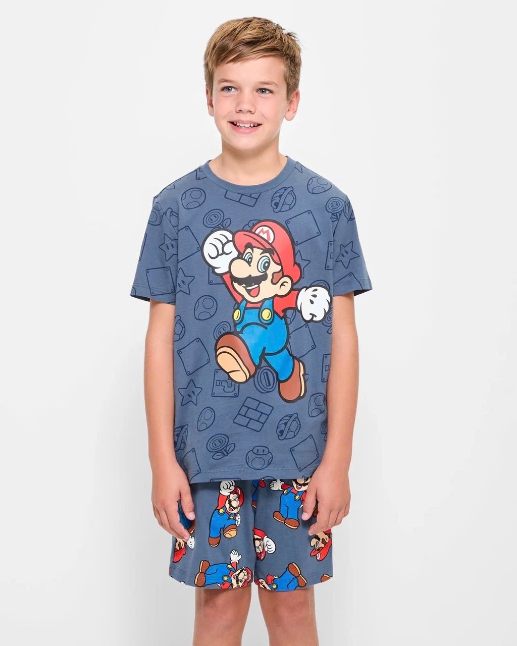 Bộ cotton Mario, Naruto, Pokemon dư xịn nhiều màu cho bé trai size 7-16y