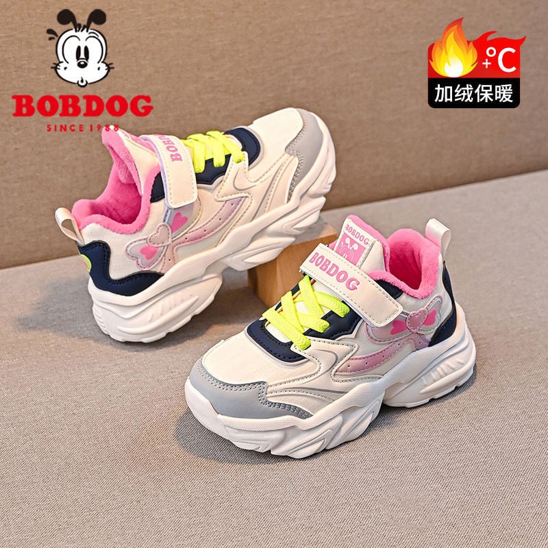 3023M - Giày thể thao Bobdog lót lông siêu nhẹ cho bé gái size 26-37