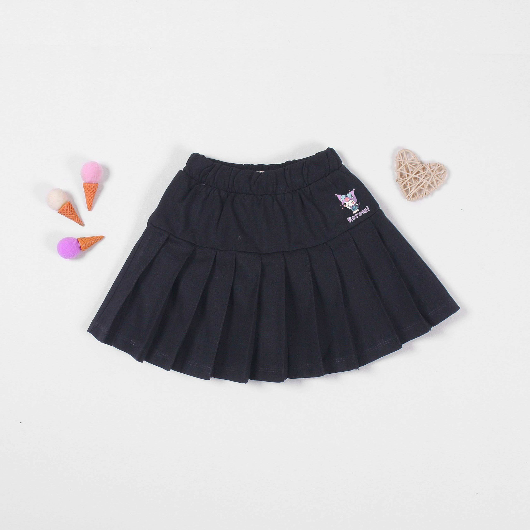 Chân váy xếp ly kèm quần Nexxi Kuromi nhiều màu BG size 3-14y