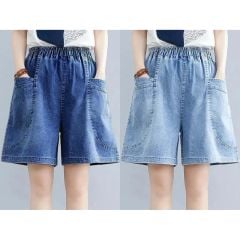 Quần jean ngố Nexxi túi trước 2 màu xanh đậm/nhạt size 9-14y BG