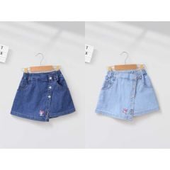 Quần váy Nexxi vải jean Kuromi 2 màu xanh đậm/nhạt size 3-14y