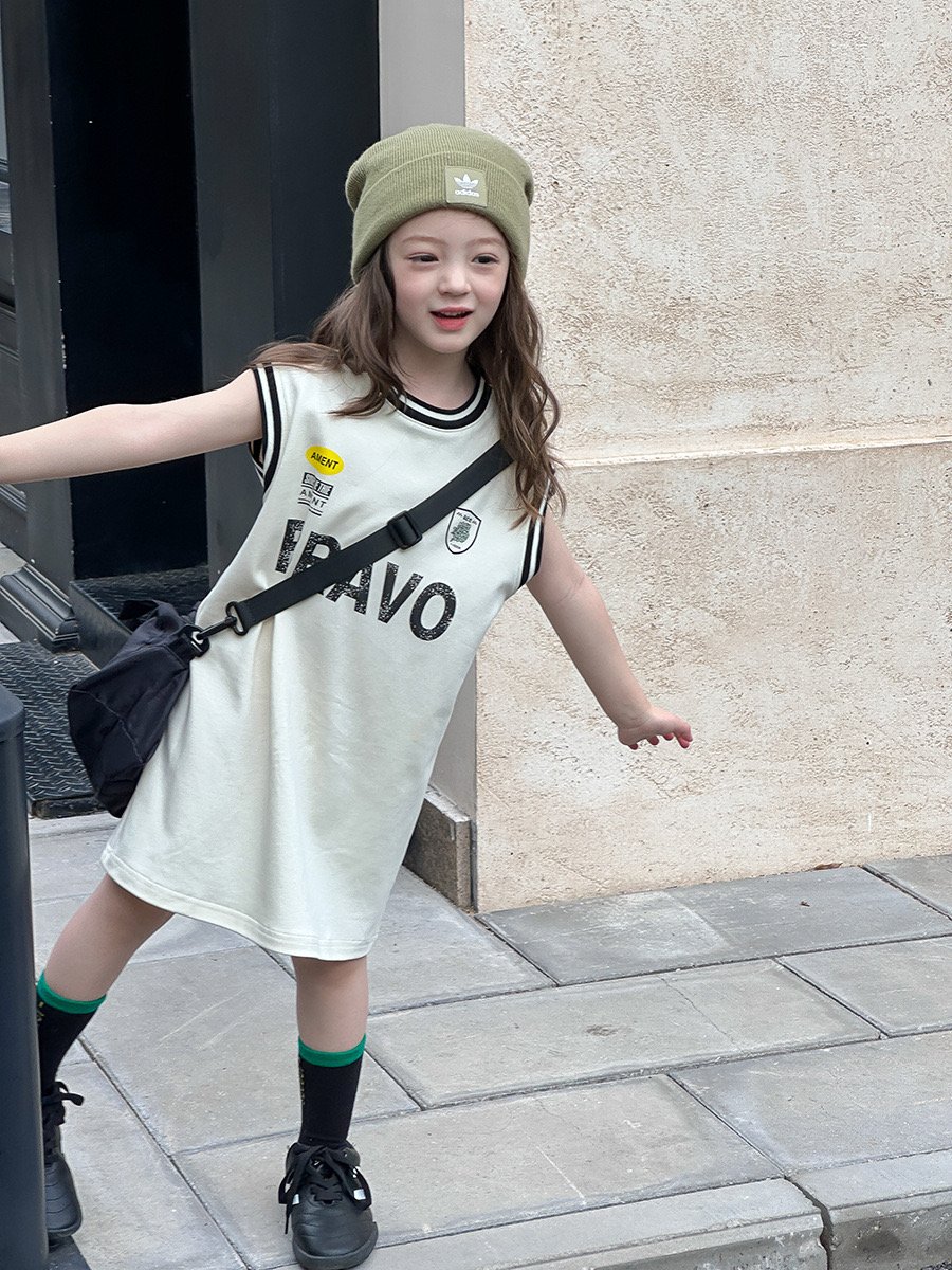 Váy thun thể thao AMBB sát nách BRAVE nhiều màu bé gái size 110-170