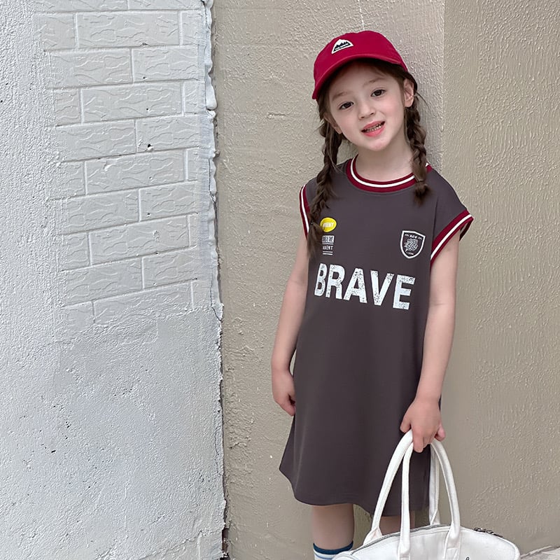 Váy thun thể thao AMBB sát nách BRAVE nhiều màu bé gái size 110-170