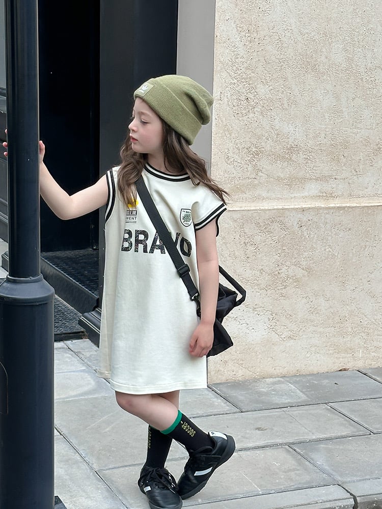 Váy thun thể thao AMBB sát nách BRAVE nhiều màu bé gái size 110-170