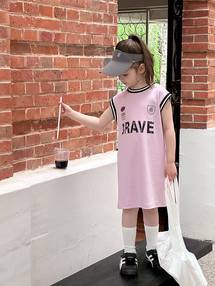 Váy thun thể thao AMBB sát nách BRAVE nhiều màu bé gái size 110-170