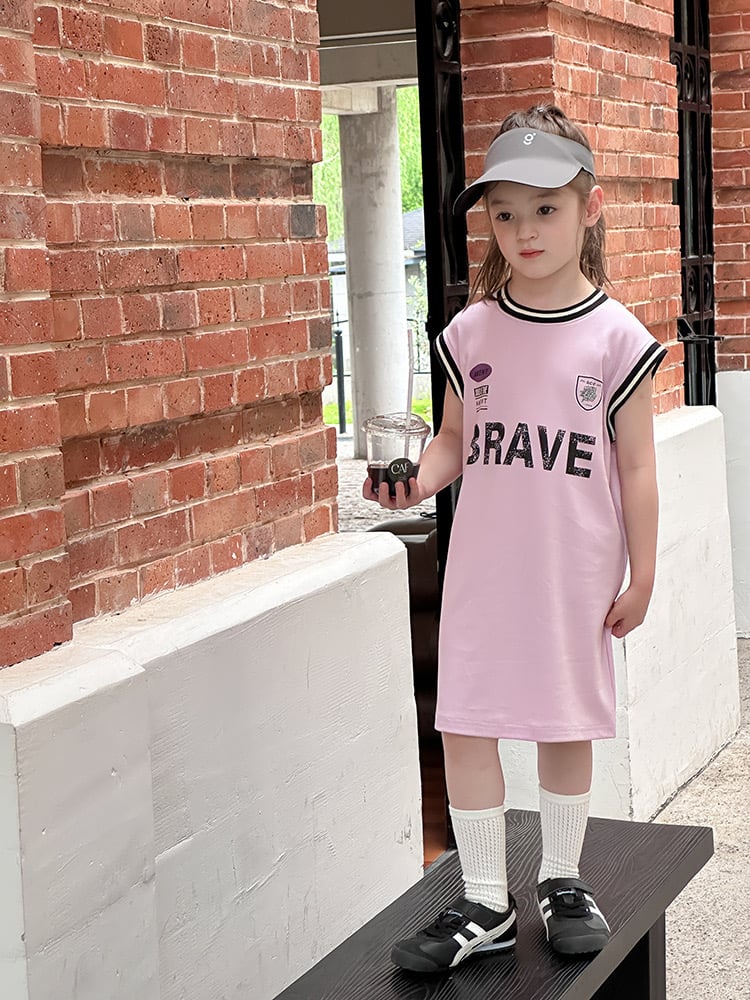 Váy thun thể thao AMBB sát nách BRAVE nhiều màu bé gái size 110-170