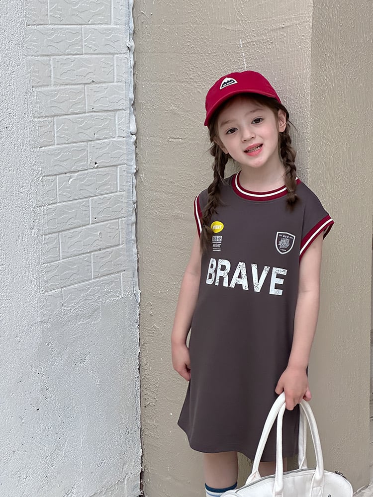 Váy thun thể thao AMBB sát nách BRAVE nhiều màu bé gái size 110-170