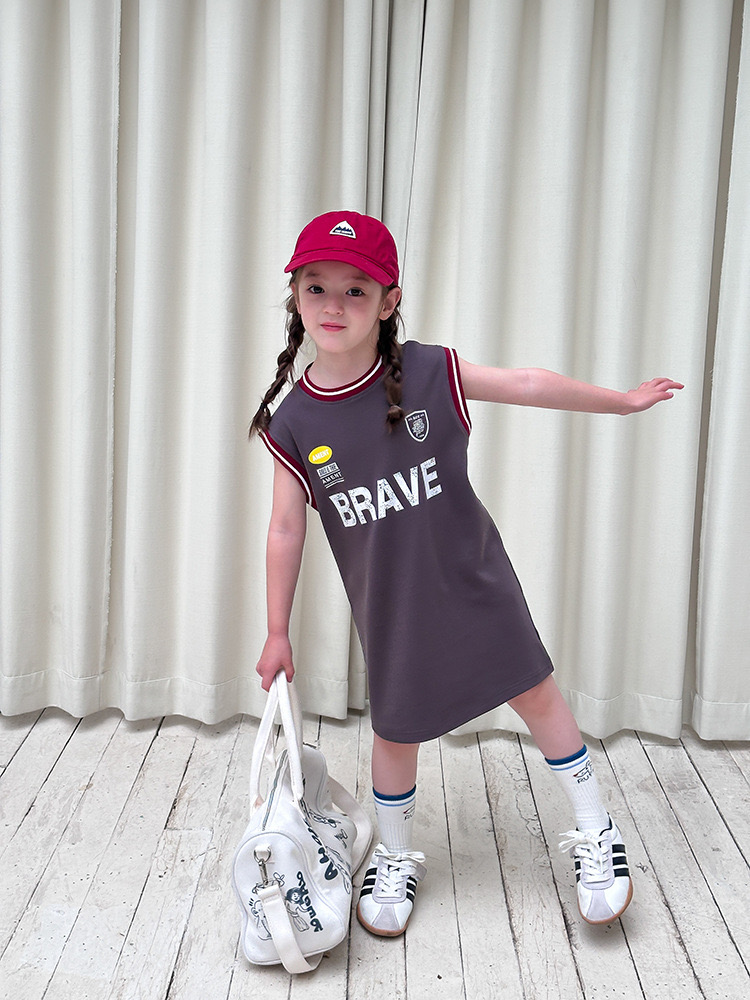 Váy thun thể thao AMBB sát nách BRAVE nhiều màu bé gái size 110-170