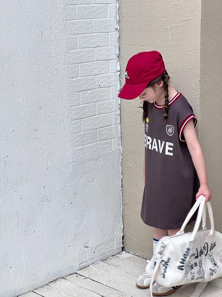Váy thun thể thao AMBB sát nách BRAVE nhiều màu bé gái size 110-170