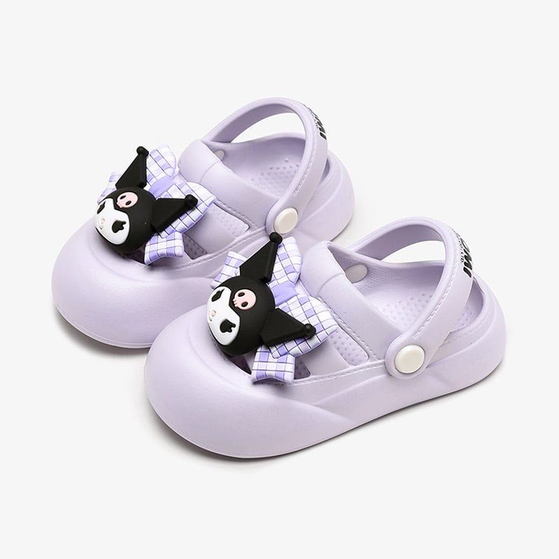 Sục nhựa Mario hoạ tiết Melody, Kuromi nơ kẻ 2 màu bé gái size 140-190