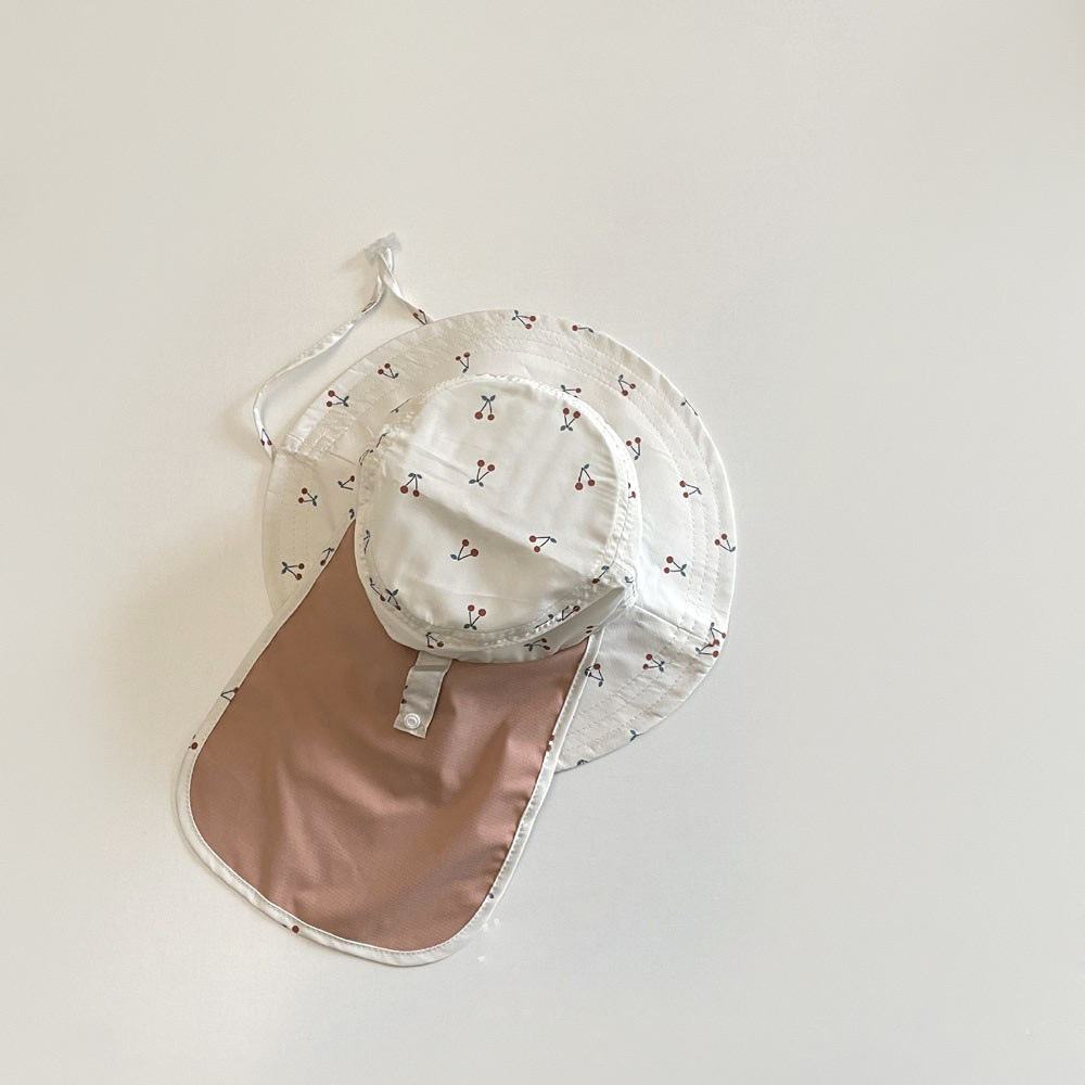 Mũ vải vành gáy chống nắng tone nâu be nhiều màu cho bé size 6m-6y