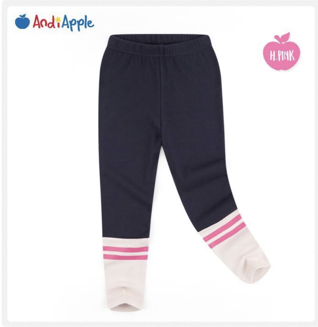 Legging cotton AndiApple gấu sọc sắc màu