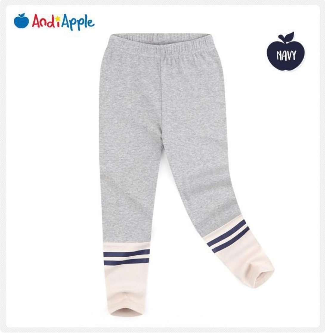 Legging cotton AndiApple gấu sọc sắc màu