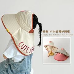 Mũ vành rộng chống nắng Cute Apple nhiều màu cho bé
