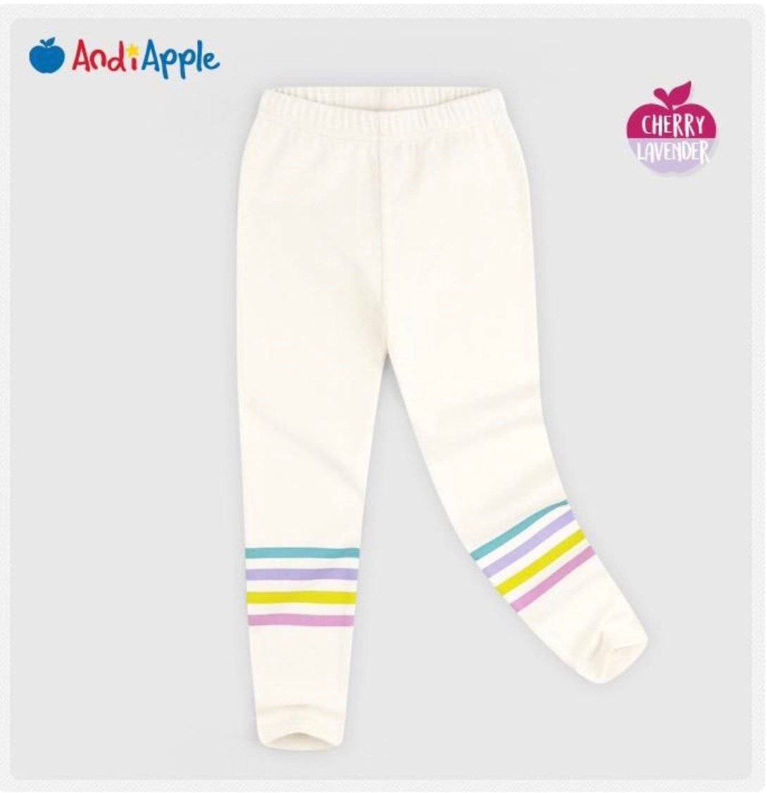 Legging cotton AndiApple gấu sọc sắc màu