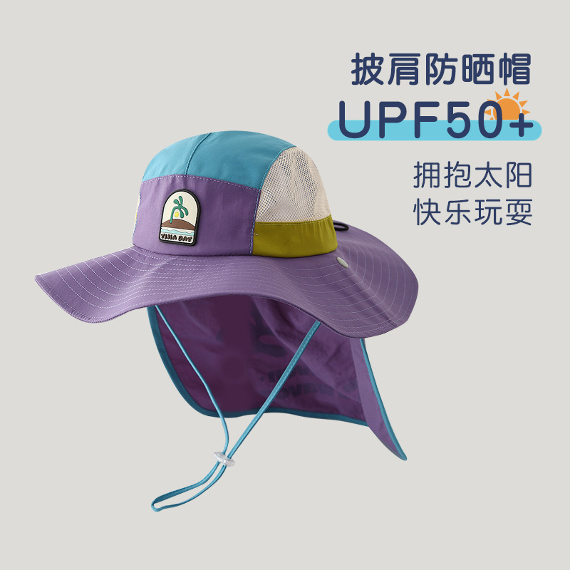 Mũ vải vành gáy chống nắng logo cây dừa nhiều màu cho bé size 4-10y