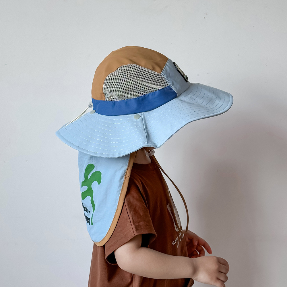 Mũ vải vành gáy chống nắng logo cây dừa nhiều màu cho bé size 4-10y