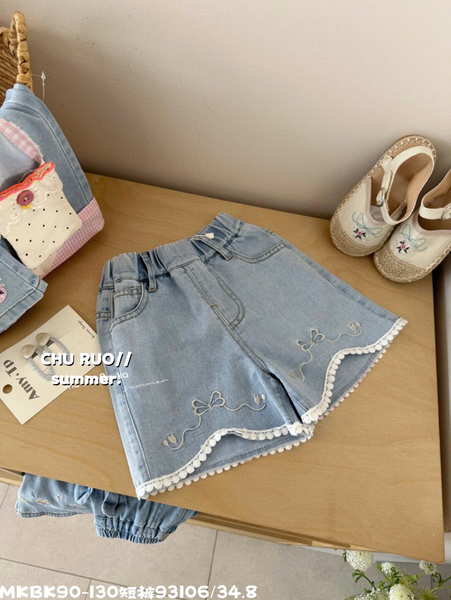 Quần short jean QC nhiều mẫu cho bé gái size 90-130