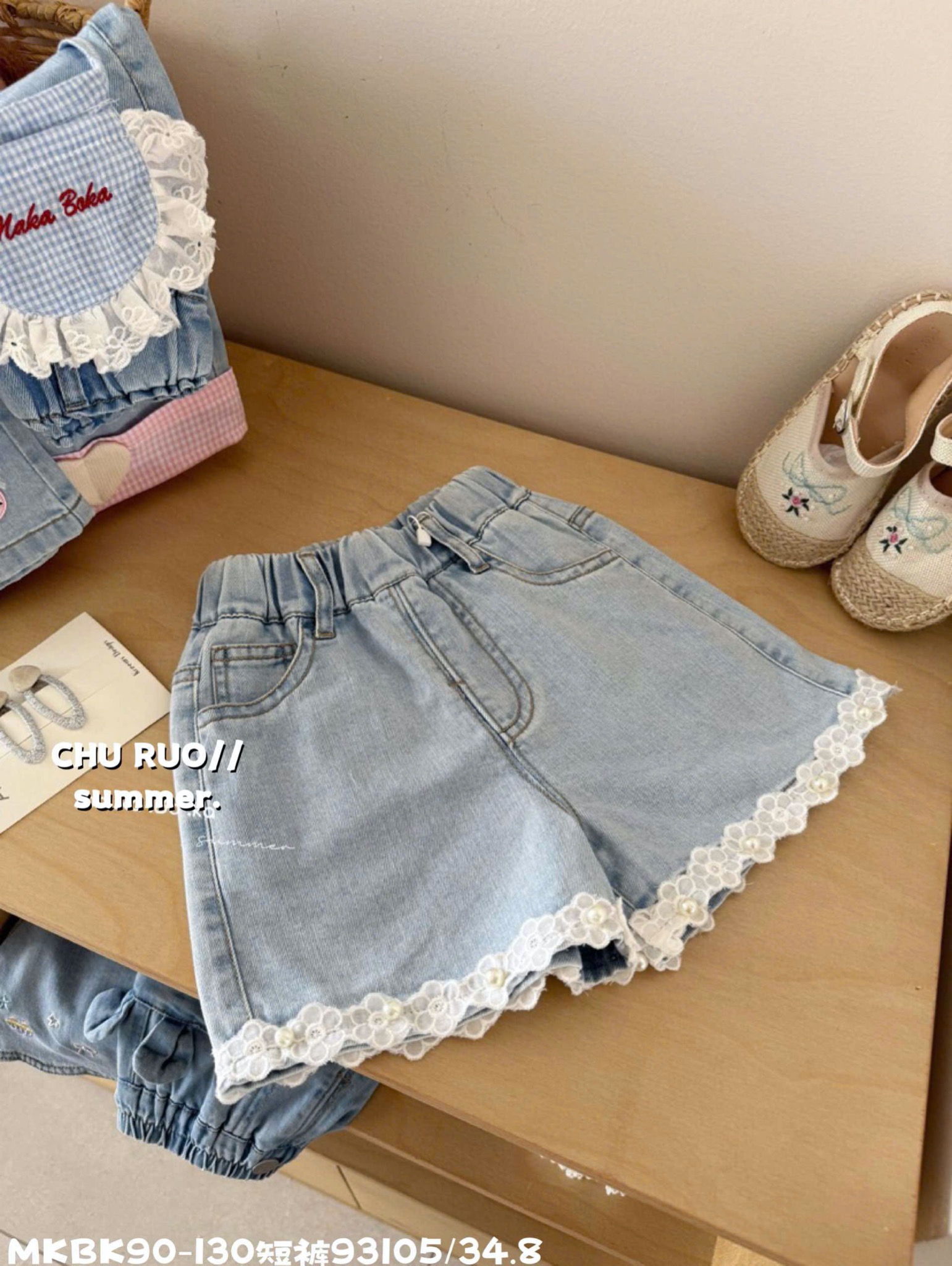 Quần short jean QC nhiều mẫu cho bé gái size 90-130